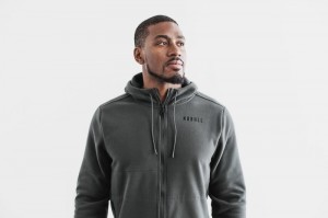 Nobull Arctic Zip-Up Dark Grey | 38564AVSQ