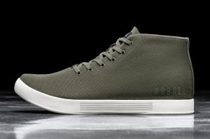 Nobull Canvas Mid Dark Green White | 51270FHLV