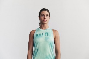 Nobull High-Neck Tie-Dye Turquoise | 69520HYLK