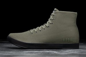 Nobull High-Top Canvas Dark Green Black | 85704PXRI