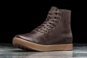 Nobull High-Top Leather Brown | 74138TLZV