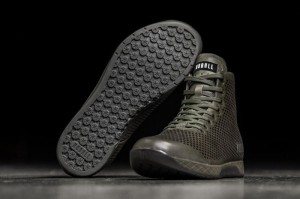 Nobull High-Top Moss Leather Green | 74850IARK