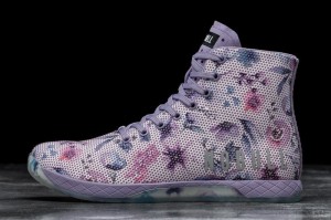 Nobull High-Top Watercolor Floral Purple | 01892SHJT