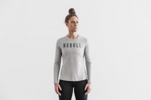 Nobull Long Sleeve Grey | 79301DWTQ