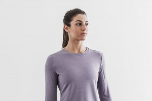 Nobull Long Sleeve Lavender | 82043LTAM