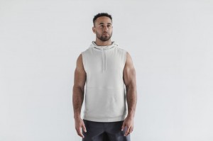 Nobull Microplush Sleeveless White | 58402LMHW