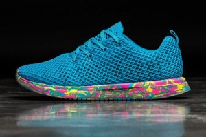 Nobull Neon Swirl Mesh Blue | 27064UDPK