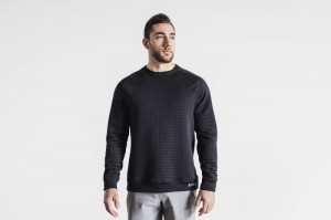 Nobull Quilted Crew Black | 68274OESW