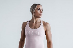 Nobull Racerback Seasonal Colors Rose | 13089QRNC