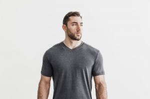 Nobull V-Neck Deep Grey | 62701DGIL