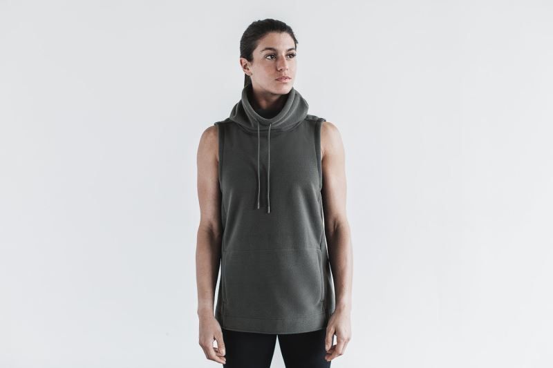 Nobull Arctic Sleeveless Cowl Dark Grey | 13692NQVU