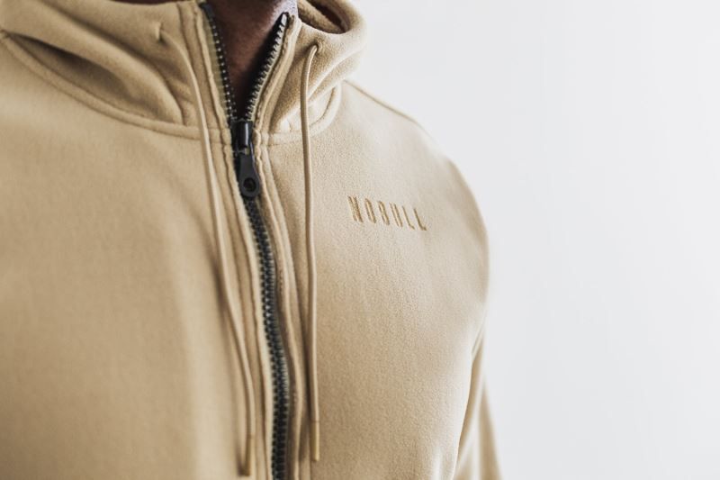 Nobull Arctic Zip-Up Beige | 37951ETIF