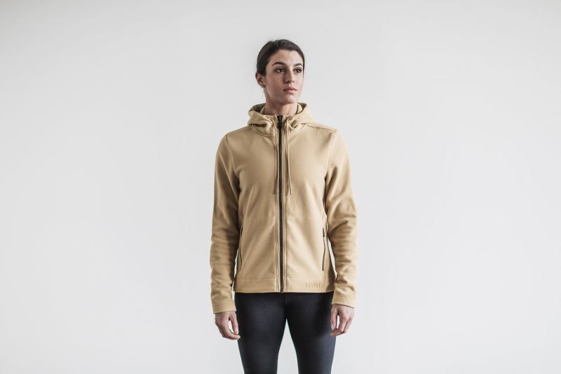 Nobull Arctic Zip-Up Beige | 70623SLKH