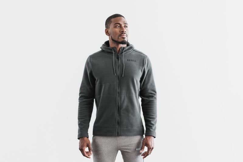 Nobull Arctic Zip-Up Dark Grey | 38564AVSQ