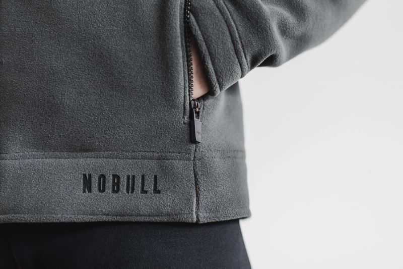 Nobull Arctic Zip-Up Dark Grey | 52419VSMC