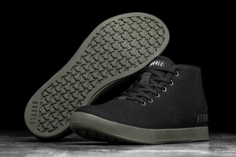 Nobull Canvas Mid Black Dark Green | 25431LDQS