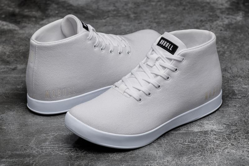 Nobull Canvas Mid White | 78549HQNO