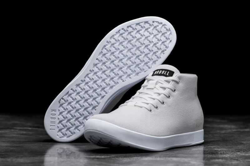 Nobull Canvas Mid White | 78549HQNO