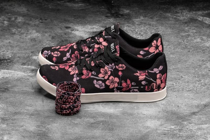 Nobull Cherry Blossom Canvas Black Pink | 41308LEYP