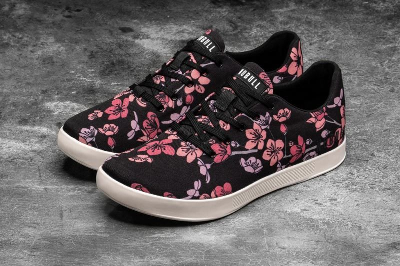 Nobull Cherry Blossom Canvas Black Pink | 41308LEYP