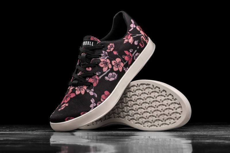 Nobull Cherry Blossom Canvas Black Pink | 41308LEYP