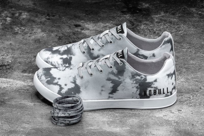 Nobull Cloud Tie-Dye Canvas Grey | 06512HFYP