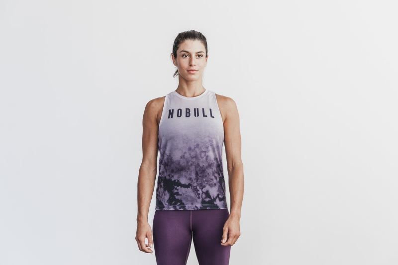 Nobull High-Neck Dip-Dye Purple | 63182DNJX