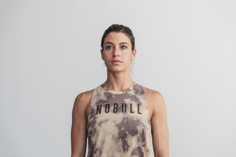 Nobull High-Neck Tie-Dye Brown | 50217WPRC