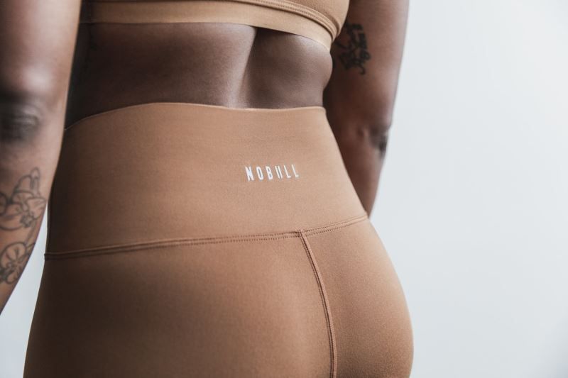 Nobull High-Rise Crop Matte Brown | 23469XZFR