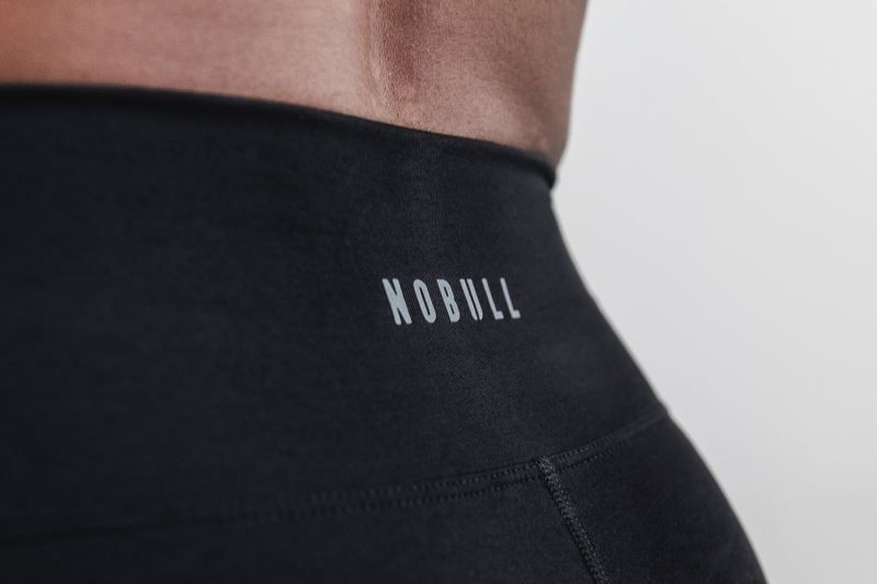 Nobull High-Rise Crop Plush Heather Black | 06719LVKY