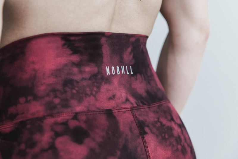 Nobull High-Rise Crop Tie-Dye Orange Black | 12469OQBI