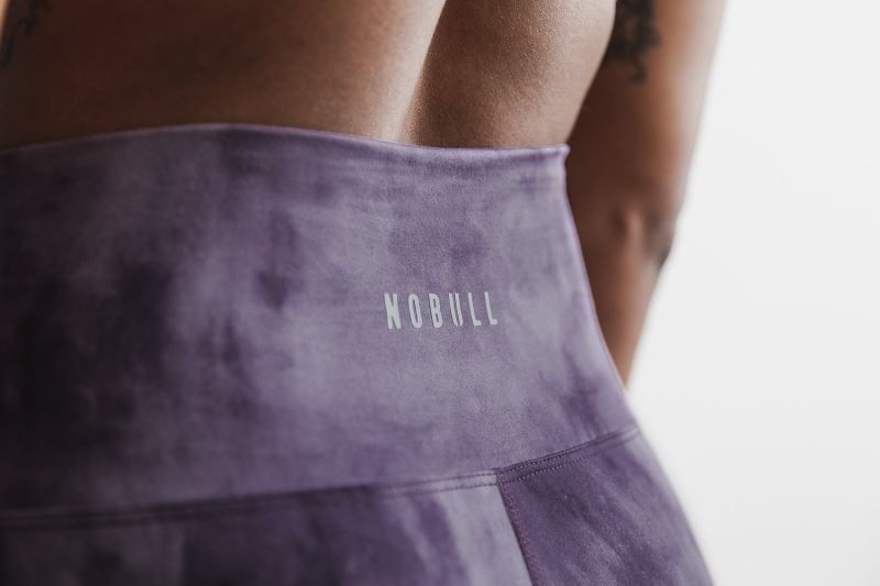 Nobull High-Rise Crop Tie-Dye Purple | 10794UZKS