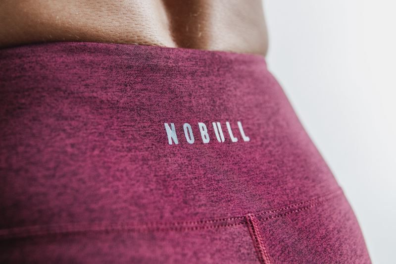 Nobull High-Rise Plush Heather Red | 16093KVXC