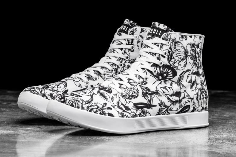 Nobull High-Top Butterfly Canvas Black White | 72586LUIY