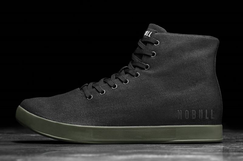 Nobull High-Top Canvas Black Dark Green | 72936AJLE