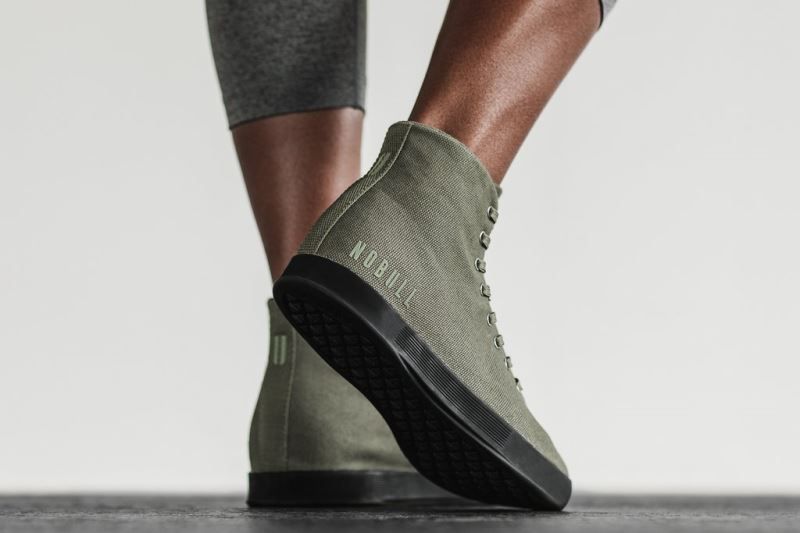 Nobull High-Top Canvas Dark Green Black | 69087CTEQ