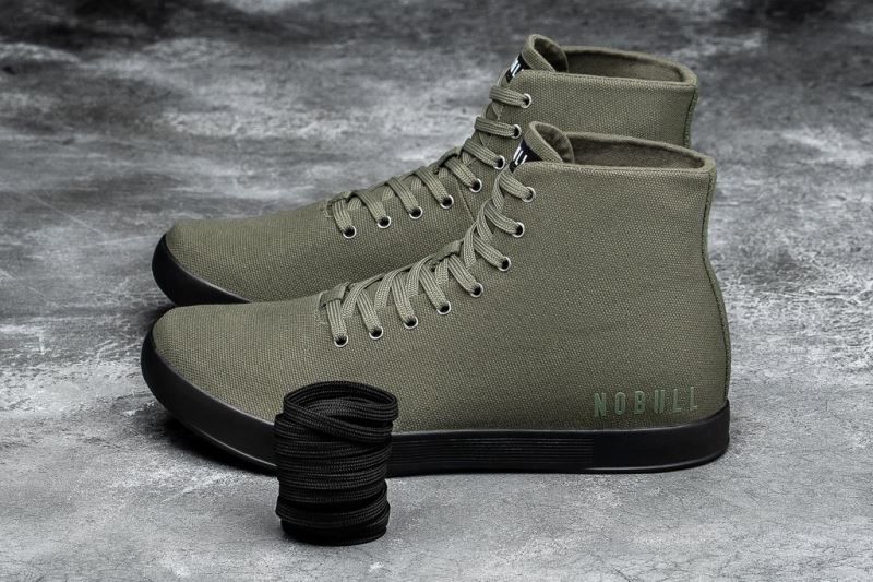 Nobull High-Top Canvas Dark Green Black | 69087CTEQ