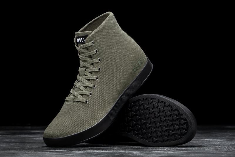 Nobull High-Top Canvas Dark Green Black | 69087CTEQ