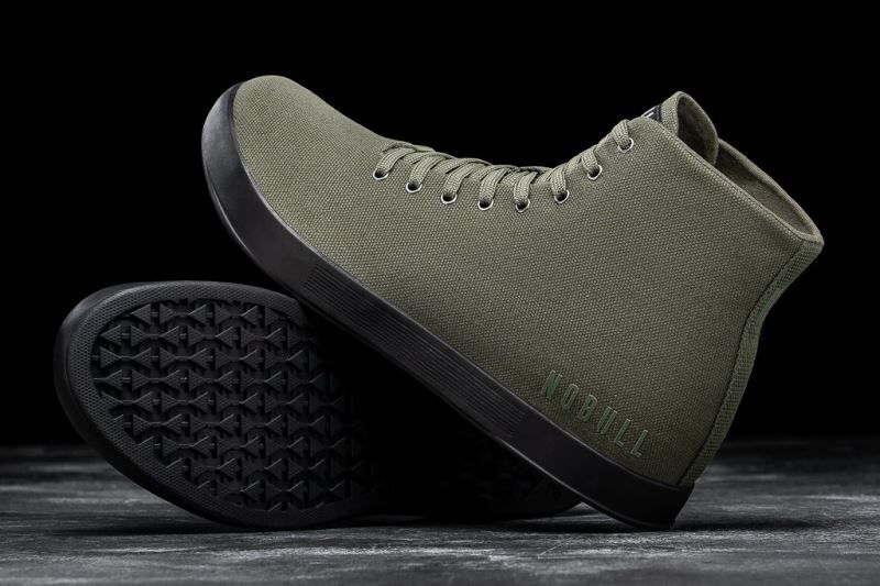 Nobull High-Top Canvas Dark Green Black | 69087CTEQ