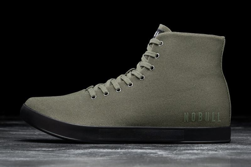 Nobull High-Top Canvas Dark Green Black | 69087CTEQ