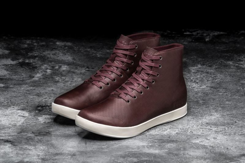 Nobull High-Top Leather Burgundy | 04216XZVG