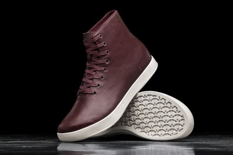 Nobull High-Top Leather Burgundy | 04216XZVG