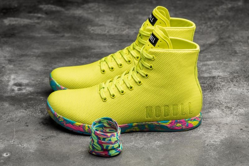 Nobull High-Top Neon Swirl Yellow | 67910JOIK