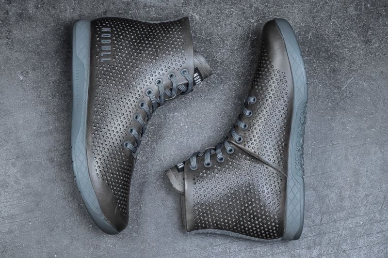 Nobull High-Top Nordic Leather Grey | 19524NJGX