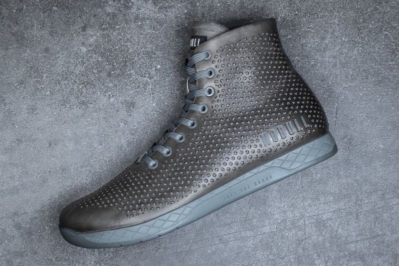 Nobull High-Top Nordic Leather Grey | 19524NJGX