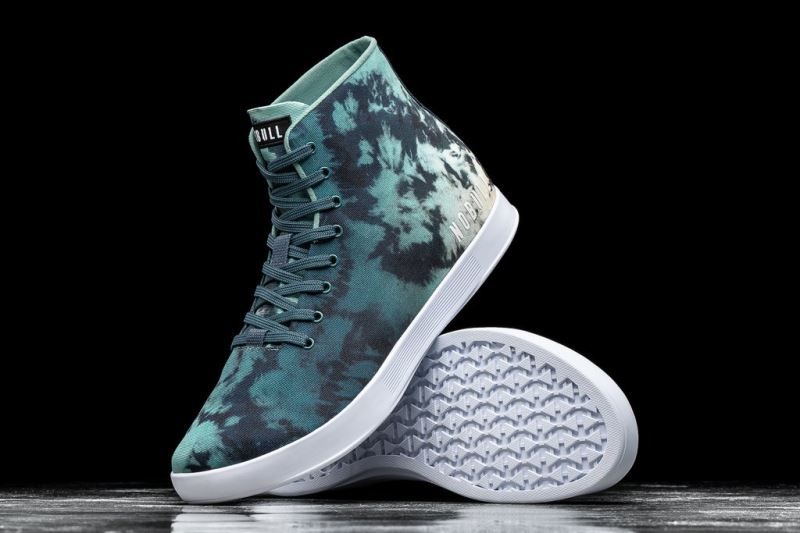 Nobull High-Top Tie-Dye Canvas Turquoise | 32580OAMB