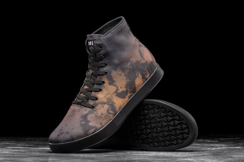 Nobull High-Top Toffee Tie-Dye Canvas Black Orange | 89542HBJA