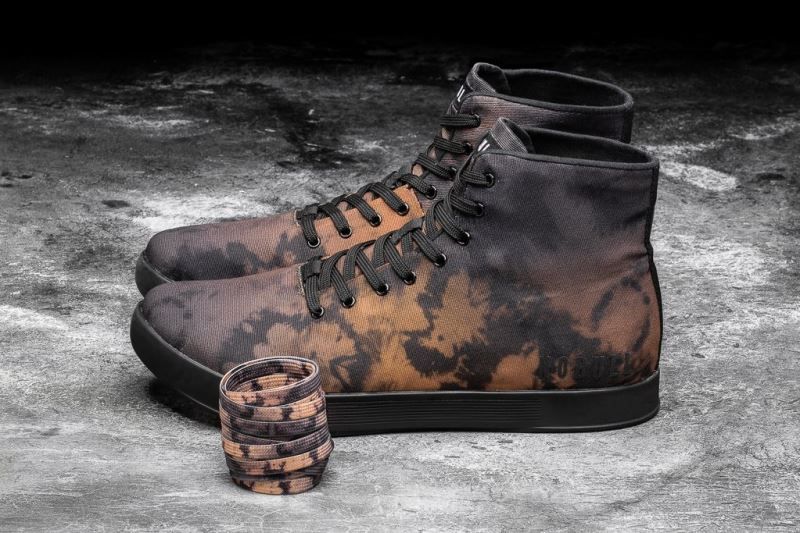 Nobull High-Top Toffee Tie-Dye Canvas Black Orange | 89542HBJA