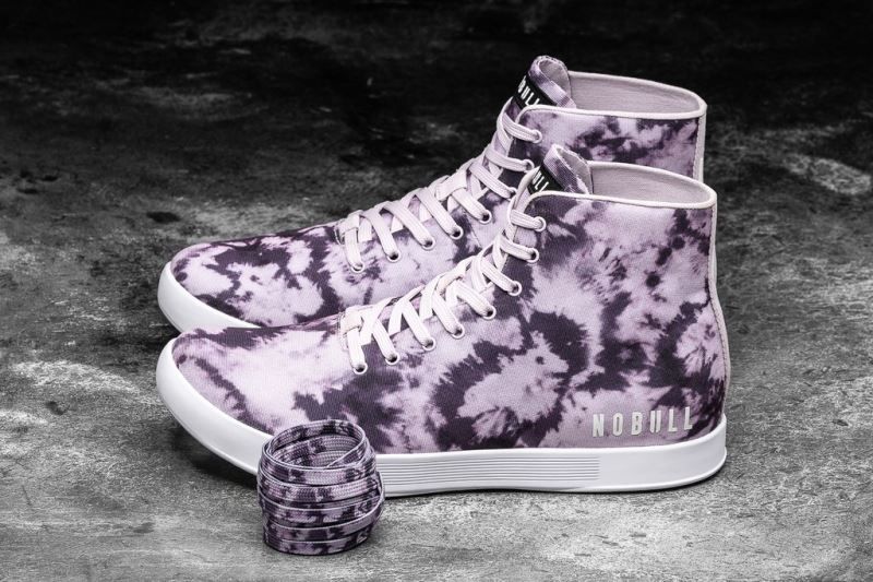 Nobull High-Top Wisteria Tie-Dye Canvas Purple | 56480CEJM