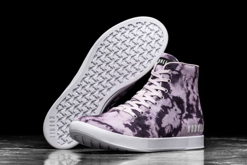 Nobull High-Top Wisteria Tie-Dye Canvas Purple | 56480CEJM